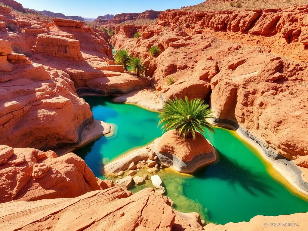 Bassins turquoise de Paradise Valley