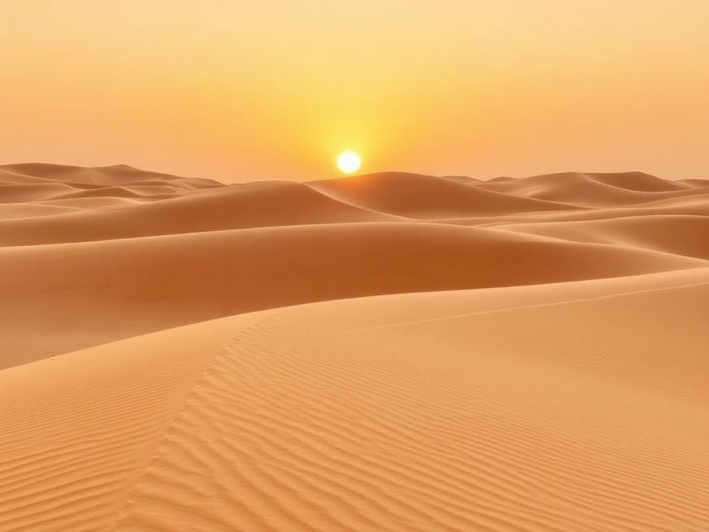 Dunes dorées du Sahara près de Dakhla