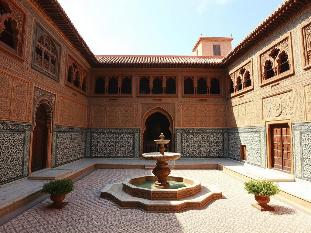 Médersa Bou Inania, zelliges et cèdre sculpté