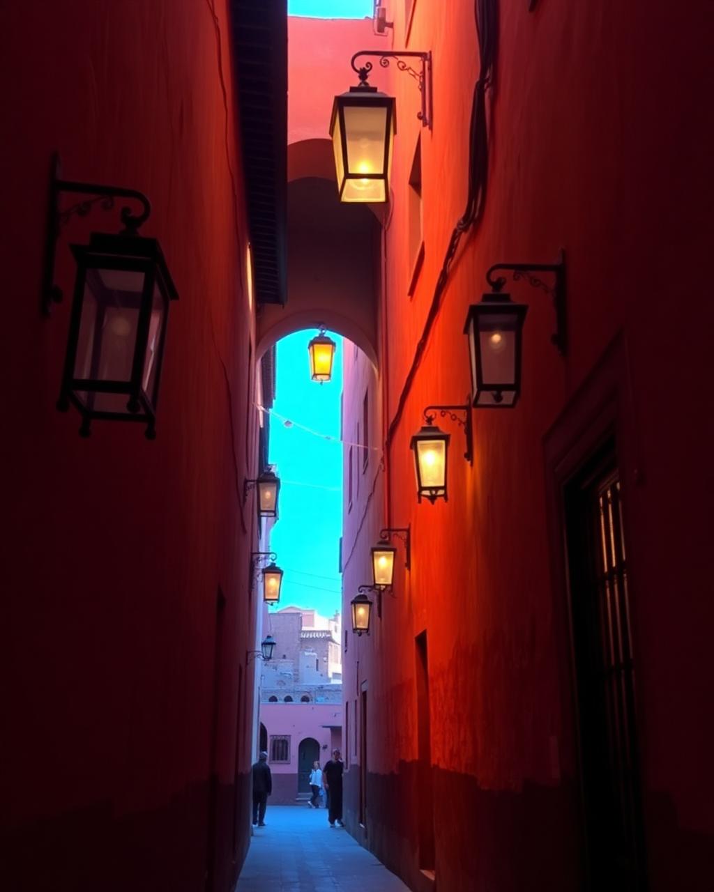 Ruelle d'une médina marocaine (Marrakech / Fès)