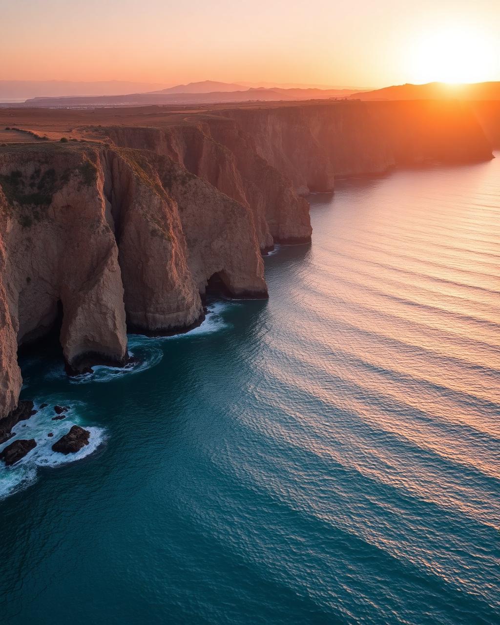 Côte méditerranéenne (Tanger / Al Hoceïma) au coucher du soleil