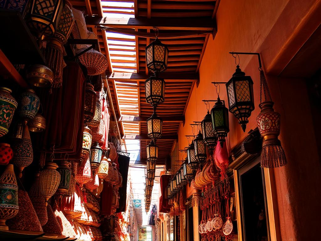 سوق المدينة العتيقة، فوانيس وتوابل